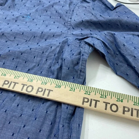 Original Penguin Mens XL Blue long sleeve button down shirt 3653 - Picture 6 of 7